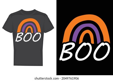 Boo t shirt design. Halloween t shirt. Scary Halloween.