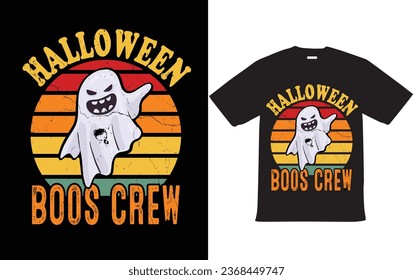Boo T shirt Design Vector for Happy Halloween