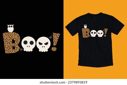 Boo T shirt, Halloween T shirt Design