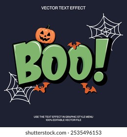 boo text effect, 3d text style.