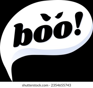 boo text letter bubble illustration
