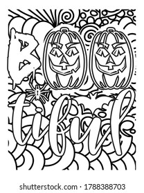 Boo tiful .Halloween coloring book. best Halloween quotes coloring book pages.