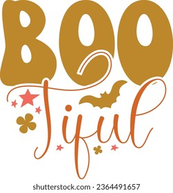 Boo tiful, Halloween Retro Design