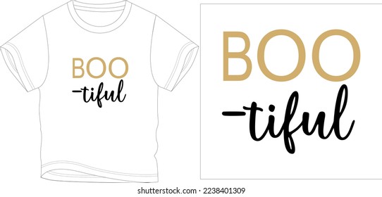 boo tiful t shirt graphic design vector illustration digital file