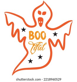 Boo Tiful T-shirt Design Vector File.