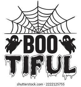 Boo Tiful T-shirt Design Vector File.