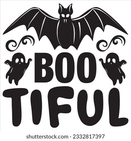Boo Tiful t-shirt design vector file