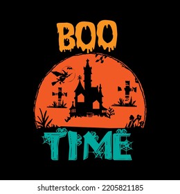 Boo time typography lettering for t shirt and art