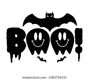 Boo T-Shirt, Halloween Vectors, Halloween Quotes, Pumpkin T-shirt, October T-shirt, Funny Halloween Shirts, Cut File For Cricut And Silhouette