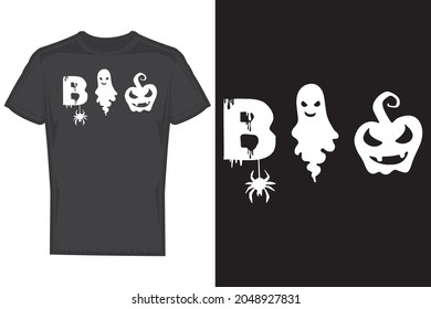 Boo t-shirts. scary design. Halloween t-shirt design