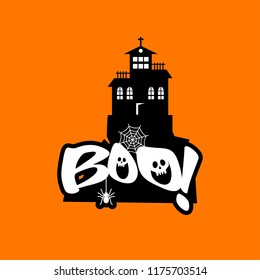 Boo typography design vector 