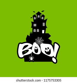 Boo typography design vector 