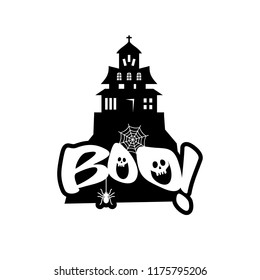 Boo typography design vector 