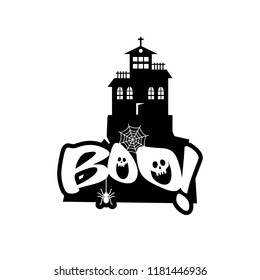 Boo typography design vector 