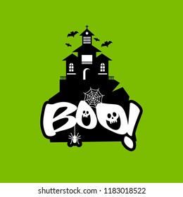 Boo typography design vector 