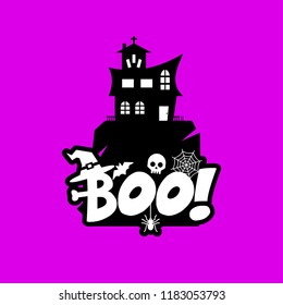 Boo typography design vector 