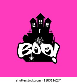 Boo typography design vector 