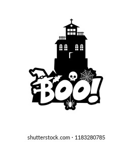 Boo typography design vector 