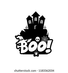 Boo typography design vector 