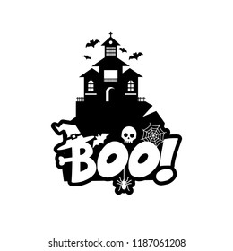 Boo typography design vector 