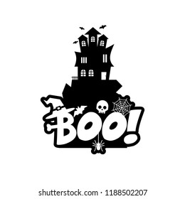 Boo typography design vector 