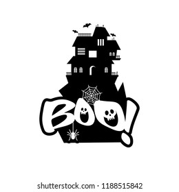 Boo typography design vector 
