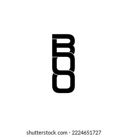 boo typography letter monogram logo design