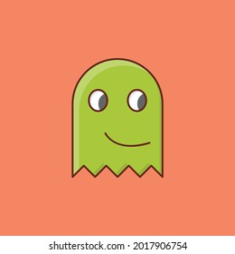 boo vector flat color icon