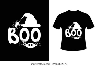 Vector de boo, halloween, fantasma, gráfico, celebración, diseño, octubre, noche, horror, temporada, familia, disfraces, en blanco, fiesta de halloween