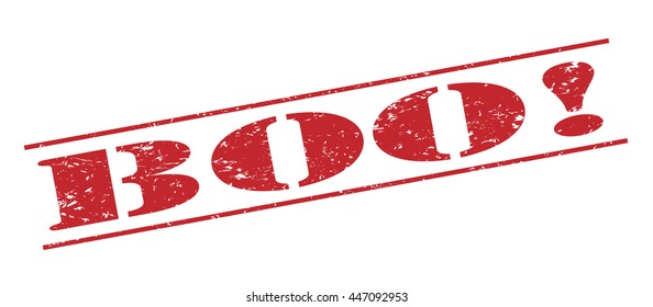 boo! vector stamp on white background