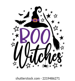 Boo Yall Cute Bat Witch Hat Stock Vector (royalty Free) 2029474997 