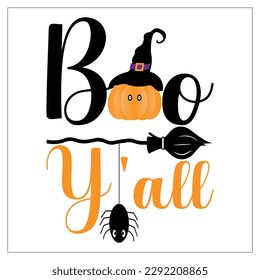 Boo y all Halloween t shirt design