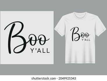 Boo Y'all Halloween T shirt Design