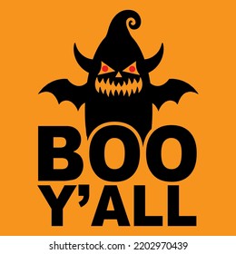 Boo y'all halloween tshirt design