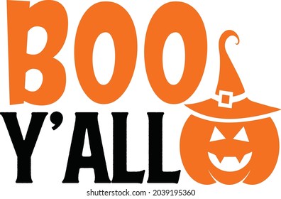 Boo y'all SVG T-shirt Design