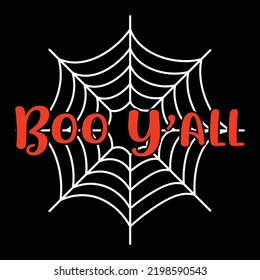Boo Y'll Happy Halloween shirt print template, Pumpkin Fall Witches Halloween Costume shirt design