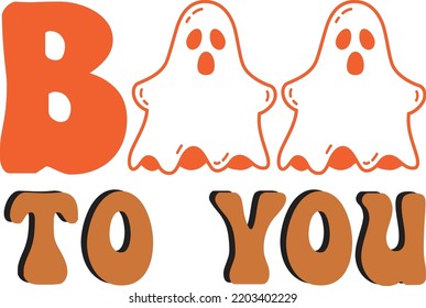 Boo A Usted Retro Halloween Svg