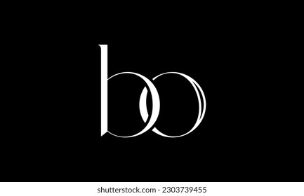 BO,OB, Abstract Letters Logo Monogram