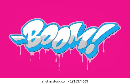 Boob font in graffiti style. Vector illustration EPS 10