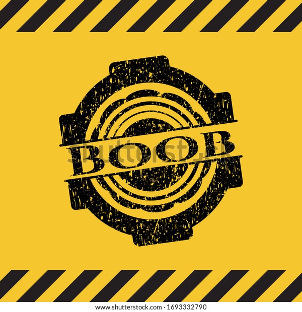 Boob Grunge Warning Sign Emblem Vector Stock Vector (Royalty Free ...