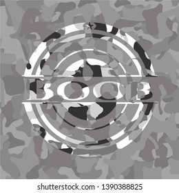 Boob on grey camo pattern