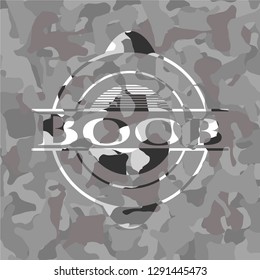 Boob on grey camo texture