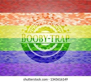 Booby-trap lgbt colors emblem 