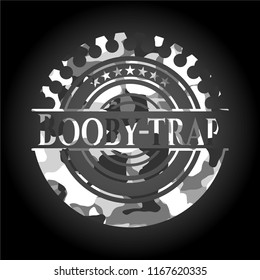 Booby-trap on grey camo pattern