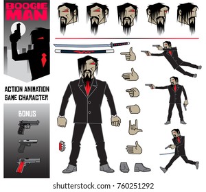 Boogieman Action Game Characters set for animation