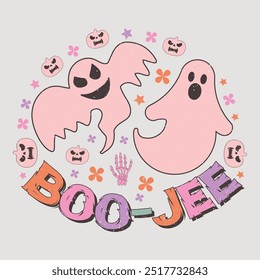 Boo-jee Halloween T-Shirt Sublimação Design Gráfico.