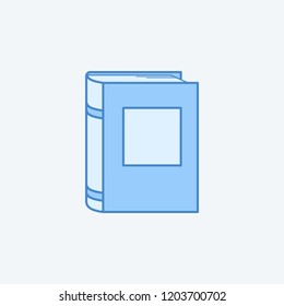 book 2 colored line icon. Simple dark and light blue element illustration. book concept outline symbol design from education set
