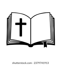 Book 3 with a cross inside