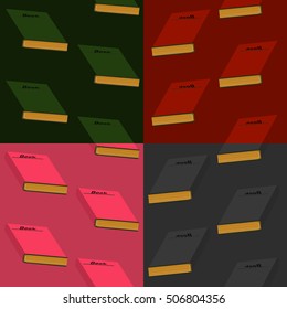 book 4 color seamless pattern background