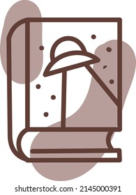 Book about aliens, illustration, vector on a white background.
